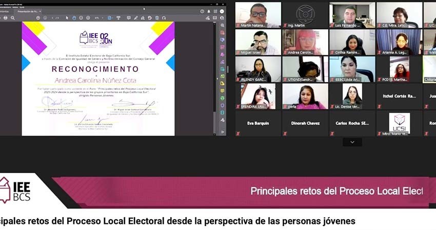 Estudiantes y egresados de la UABCS participan en foro juvenil sobre los retos del proceso local electoral 2023-2024