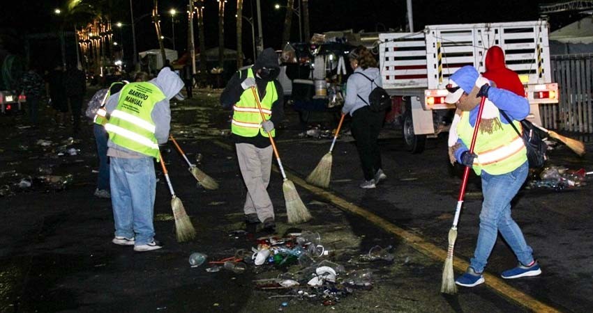 Recolecta Servicios Públicos más de 57 toneladas de residuos durante el Carnaval