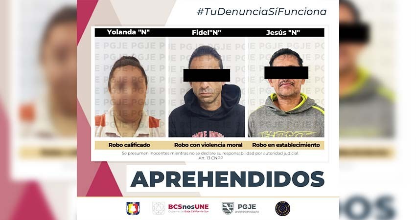 Cumplimenta PGJE tres órdenes de aprehensión por delito de robo en Los Cabos y La Paz Cumplimenta PGJE tres órdenes de aprehensión por delito de robo en Los Cabos y La Paz