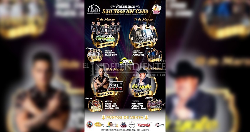 Palenque de Fiestas Tradicionales de San José del Cabo ya tiene cartelera Palenque de Fiestas Tradicionales de San José del Cabo ya tiene cartelera