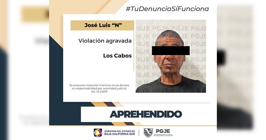Aprehende PGJE a Luis “N” por violación