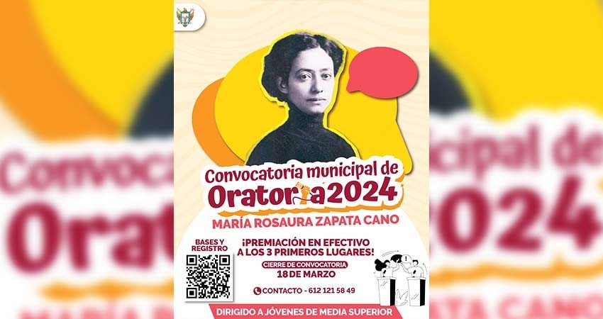 Convocan al Concurso Juvenil de Oratoria en su etapa Municipal