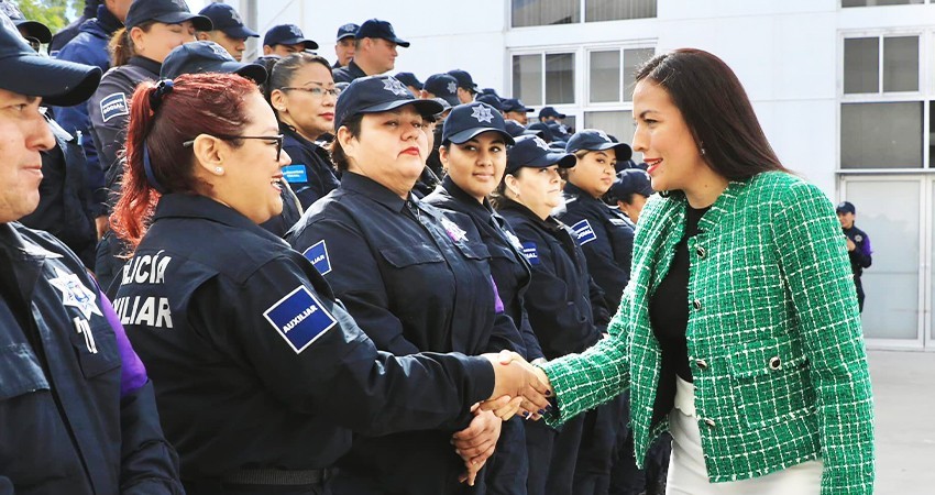 Reconoce la alcaldesa de La Paz el trabajo de Policías Municipales