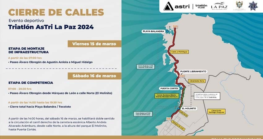 A partir de este viernes habrá diversos cierres a la circulación en el paseo Álvaro Obregón