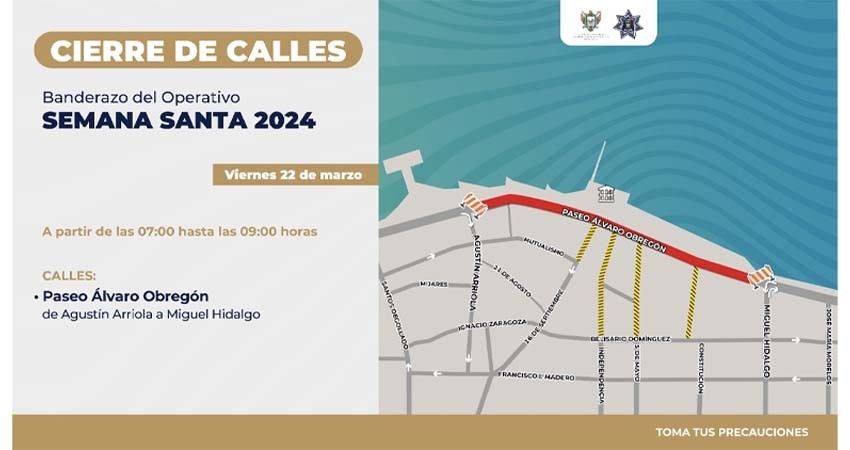 La mañana de este viernes estará cerrado el malecón costero por el Operativo de Seguridad de Semana Santa La mañana de este viernes estará cerrado el malecón costero por el Operativo de Seguridad de Semana Santa