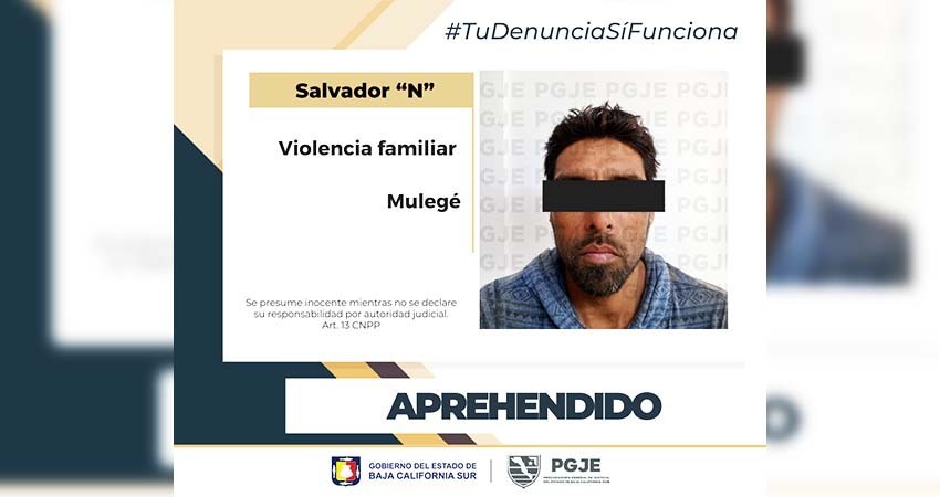 Fue detenido Salvador “N” por el delito de violencia intrafamiliar Fue detenido Salvador “N” por el delito de violencia intrafamiliar