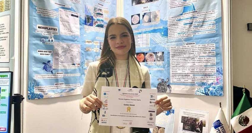 Estudiante de Los Cabos, reconocida con medalla de oro en Europa