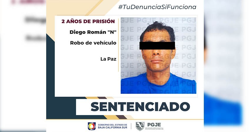 Por robo de vehículo pasará más de 2 años en prisión