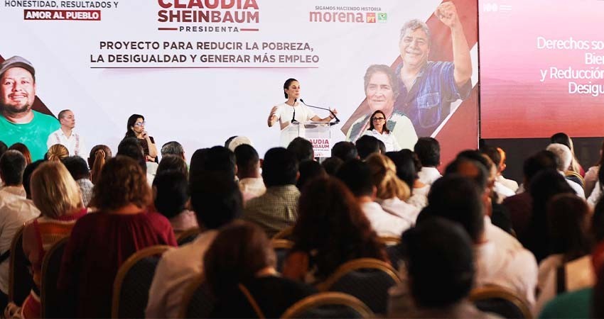 Sheinbaum promete sacar a 7.5 millones de mexicanos de la pobreza extrema Sheinbaum promete sacar a 7.5 millones de mexicanos de la pobreza extrema