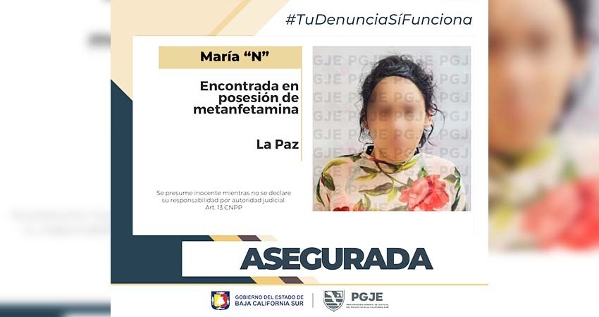 Detienen María “N” por el probable delito de venta de droga Detienen María “N” por el probable delito de venta de droga