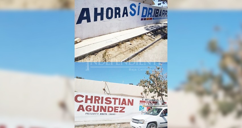 Denuncia Ernesto Ibarra retiro de su propaganda por parte de sus adversarios Denuncia Ernesto Ibarra retiro de su propaganda por parte de sus adversarios