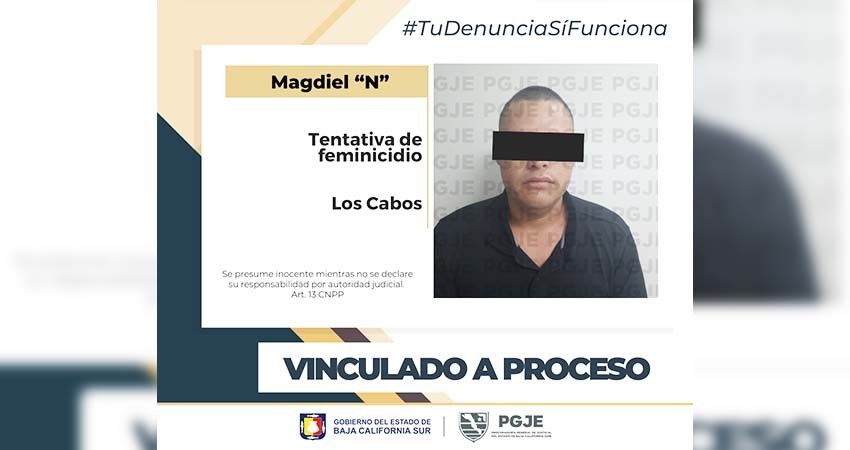 Vinculan a proceso por tentativa de feminicidio a Magdiel “N” Vinculan a proceso por tentativa de feminicidio a Magdiel “N”