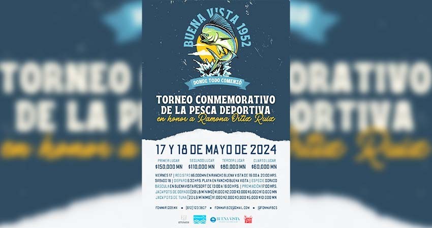 Realizarán torneo “Buenavista 1952”, alusivo al día estatal de la pesca deportiva