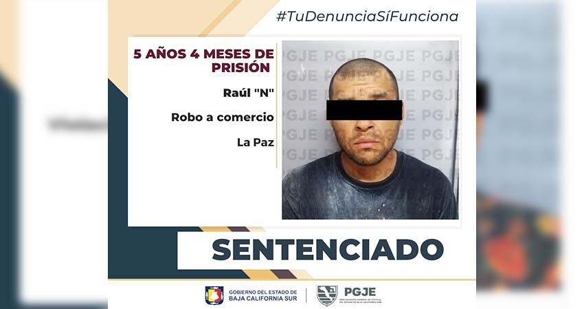 Por el delito de robo con violencia, Raúl “N” pasará más de 5 años en prisión