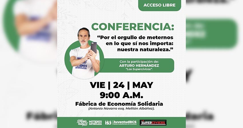Invita ISJ a las y los jóvenes a participar en conferencia sobre medio ambiente