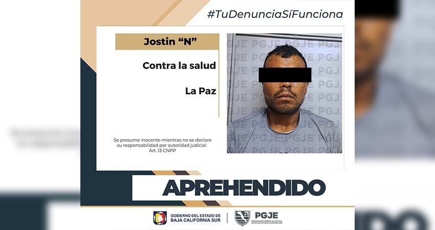 Fue aprehendido Jostin “N” por delitos contra la salud