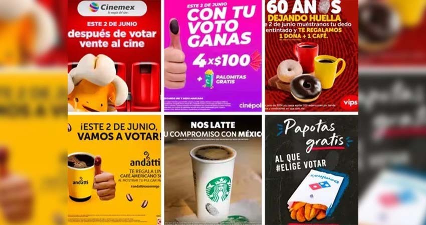 Productos gratis al mostrar dedo entintado después de votar; aquí las promociones Productos gratis al mostrar dedo entintado después de votar; aquí las promociones