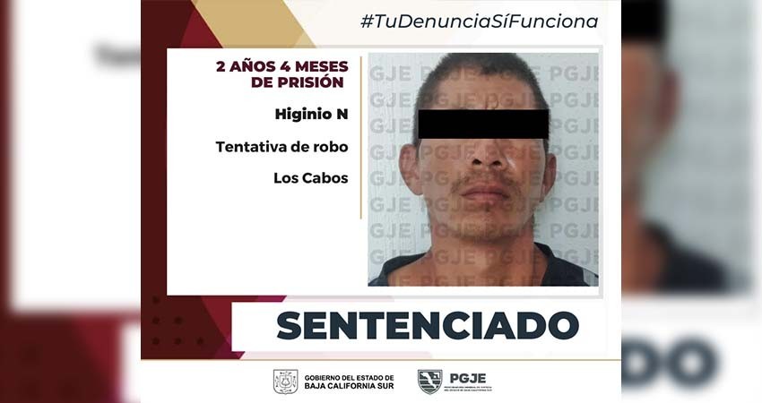 Sentencian a más de 2 años de prisión a Higinio “N” por el delito de tentativa de robo a casa habitación