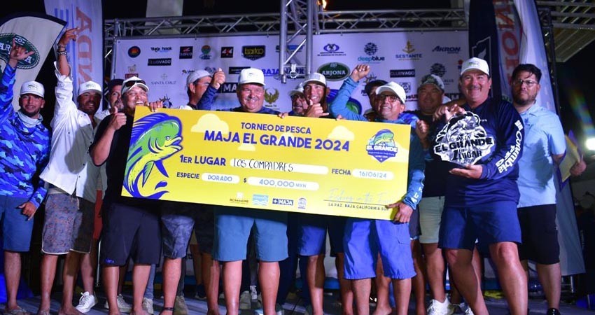 Triunfa el equipo “Los Compadres” en torneo “Pescando en La Paz maja el grande”