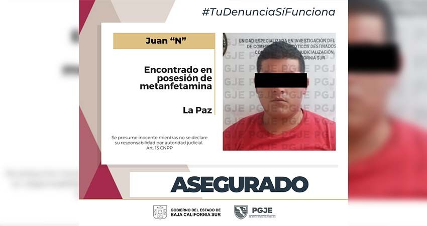 Detiene PGJE a Juan “N” por venta de drogas gracias a denuncias anónimas ciudadanas