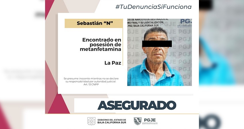 Detienen a un hombre en posesión de narcóticos en La Paz