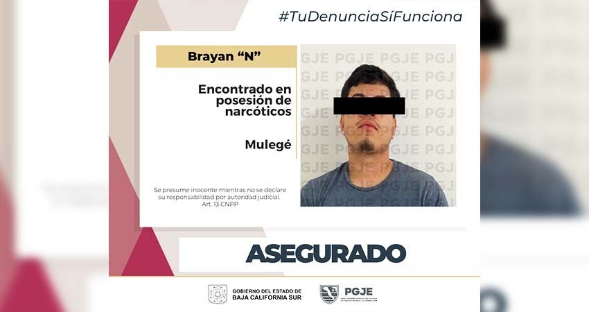 Fue detenido un hombre en posesión de marihuana en Santa Rosalía Fue detenido un hombre en posesión de marihuana en Santa Rosalía