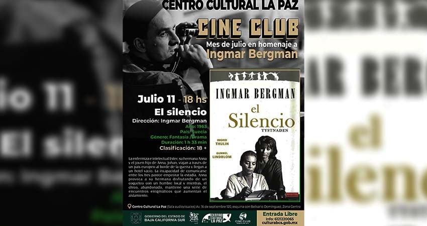 Anuncian ciclo de cine de “Ingmar Bergman” en el centro Cultural La Paz