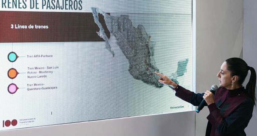 Sheinbaum anuncia dos nuevas líneas de trenes de pasajeros
