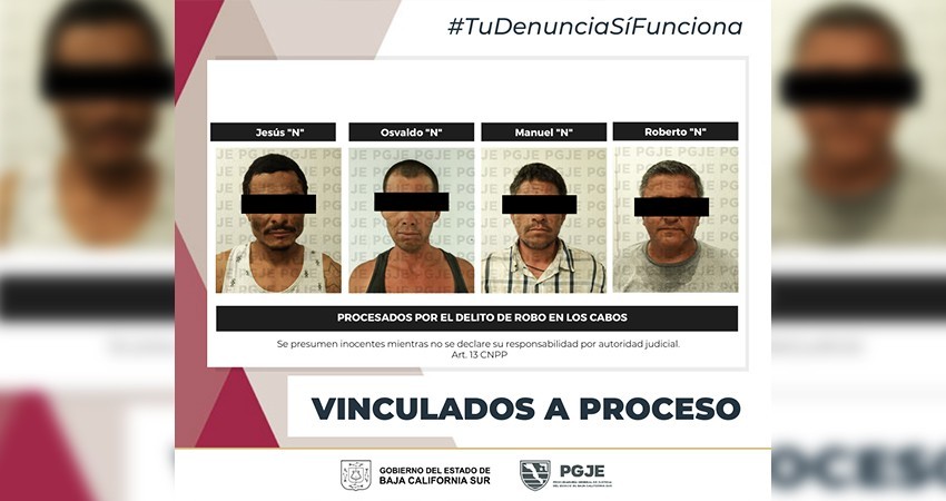 Por el delito de robo 4 sujetos quedaron vinculados a proceso