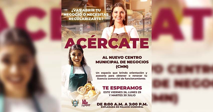 Invita el Ayto de La Paz a su Centro de Negocios para la iniciación y regularización de comercios