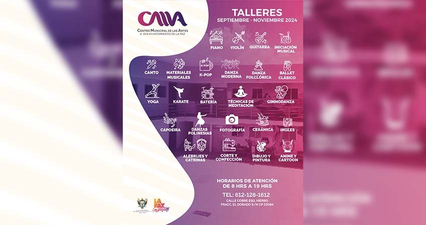 Abren inscripciones a cursos en el Centro Municipal de las Artes