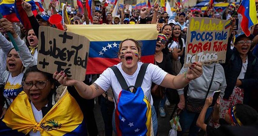 Cientos de personas protestaron en Ciudad de México contra el “fraude electoral” en Venezuela