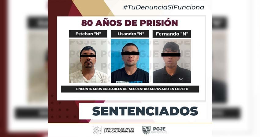 Sentencian a 240 años de prisión a los culpables del delito de secuestro en Loreto