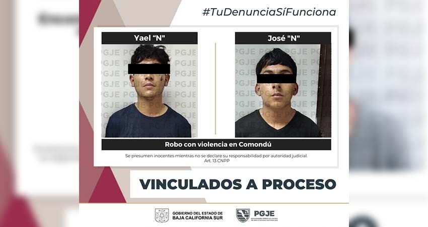 Por robo con violencia quedan en prisión preventiva dos personas