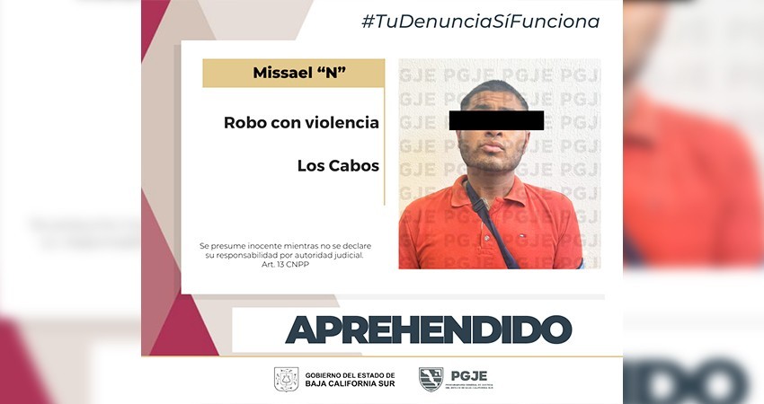 Cumplimenta PGJE orden de aprehensión por robo con violencia