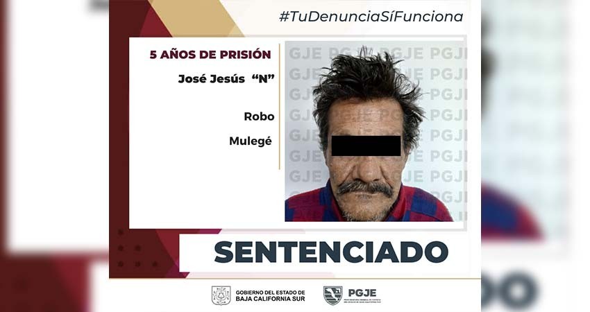 Sentencian a 5 años de prisión al culpable de robo en Santa Rosalía Sentencian a 5 años de prisión al culpable de robo en Santa Rosalía
