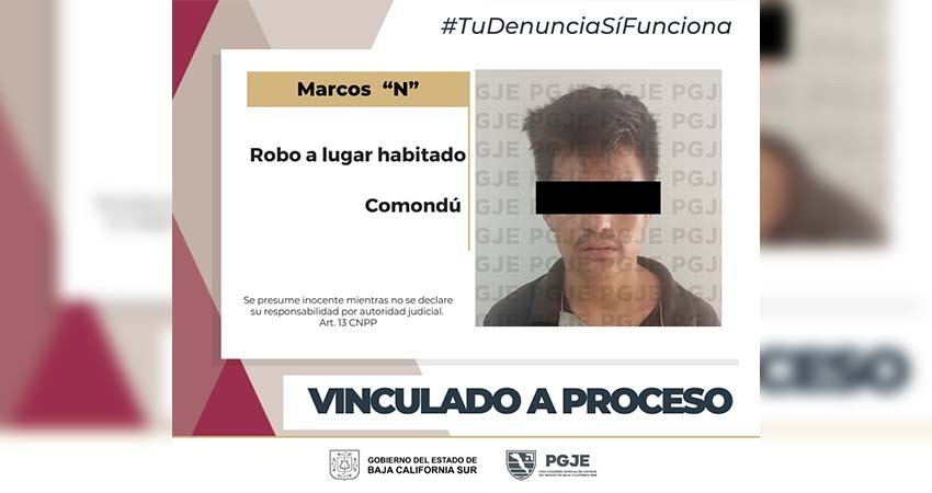 Queda en prisión preventiva por robo en Ciudad Constitución Queda en prisión preventiva por robo en Ciudad Constitución