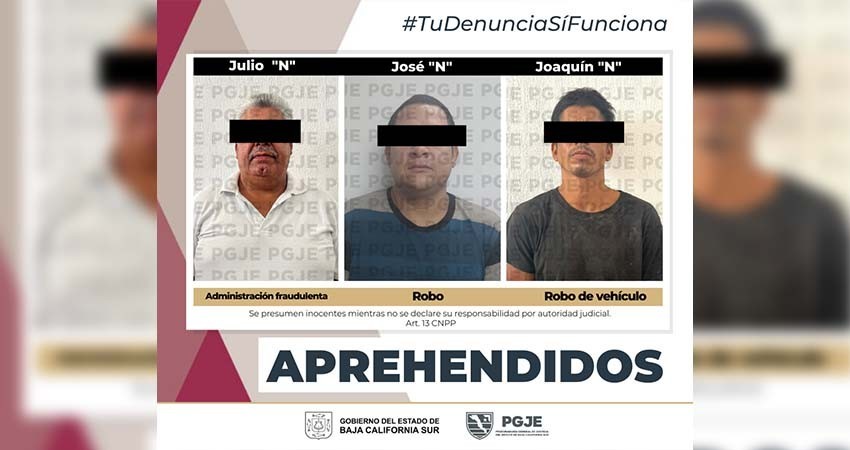 Cumplimenta PGJE tres órdenes de aprehensión Cumplimenta PGJE tres órdenes de aprehensión