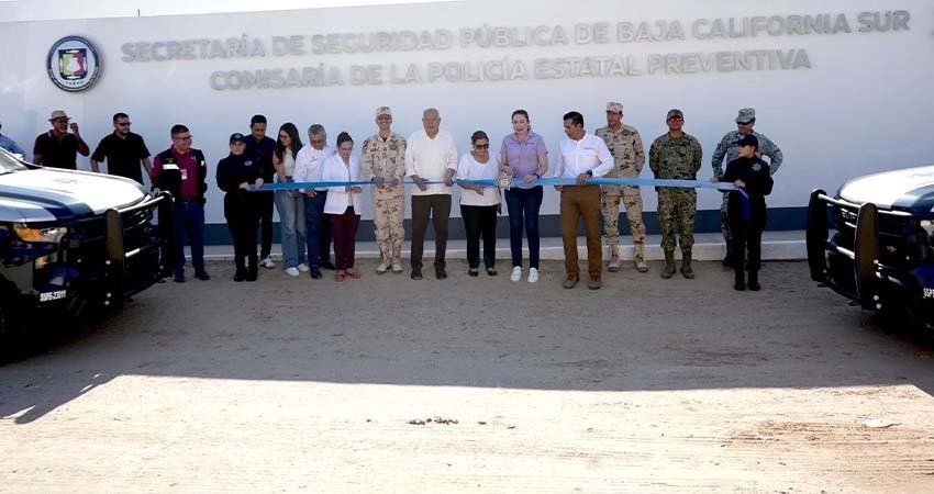 Inaugura el gobernador Castro Cosío comisaría de la policía estatal preventiva en Mulegé