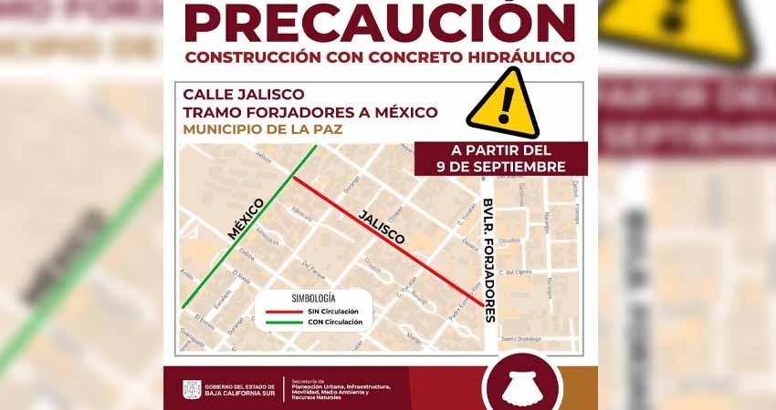 Inicia la reconstrucción de La calle Jalisco en La Paz