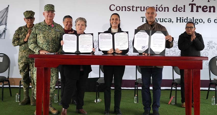 Sheinbaum da tren México-Pachuca a militares; estará listo en 2027