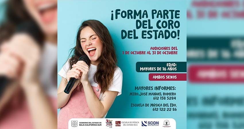 Invita ISC a formar parte del coro del estado de Baja California Sur