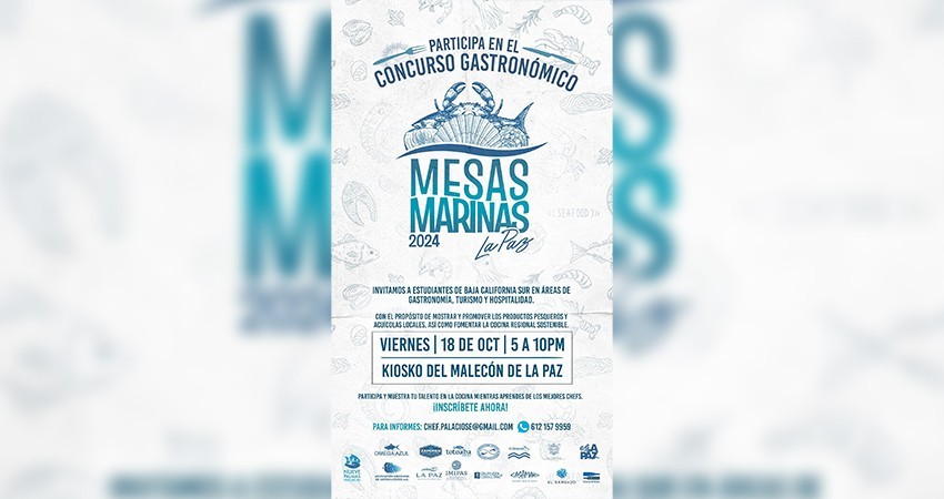 Turismo Municipal invita al concurso “Mesas Marinas La Paz 2024”