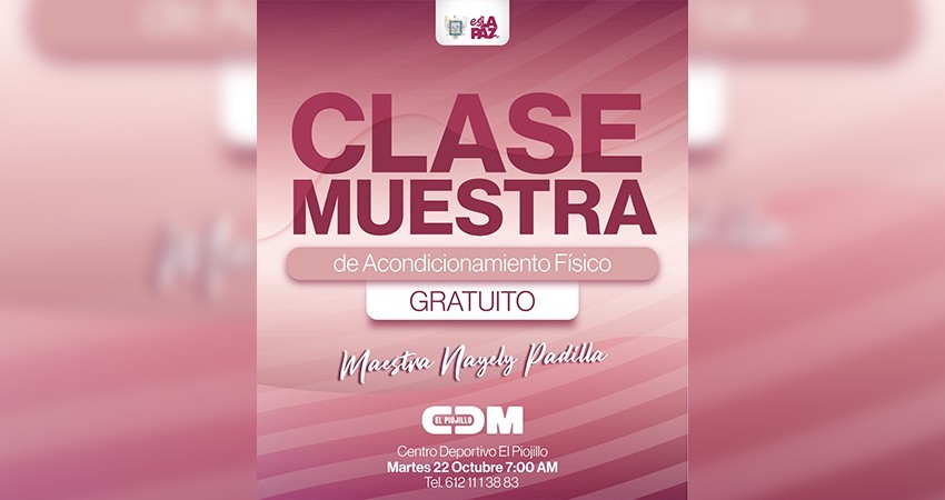 Ayuntamiento de La Paz invita a clases muestra de activación física en el CDM "El Piojillo"