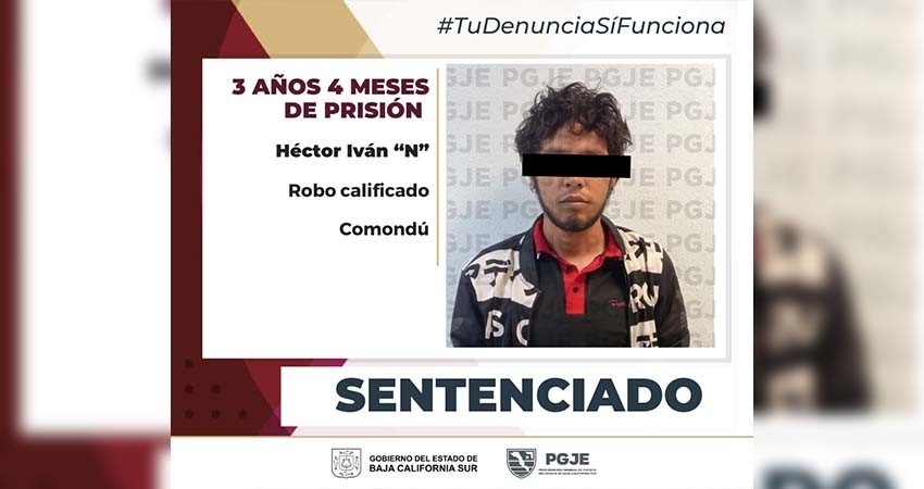 Por el delito de robo Héctor Iván N estará en prisión más de 3 años Por el delito de robo Héctor Iván N estará en prisión más de 3 años