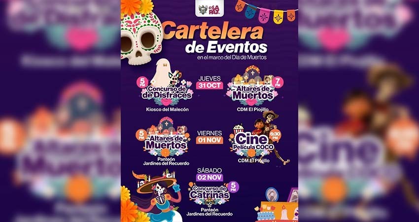 Invitan a la celebración de las tradiciones del Día de Muertos diferentes eventos en La Paz
