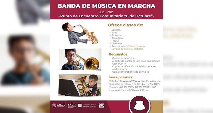 Convoca SEDIF convoca a la niñez y juventud para formar la banda de música en marcha del PEC 8 de octubre Convoca SEDIF convoca a la niñez y juventud para formar la banda de música en marcha del PEC 8 de octubre