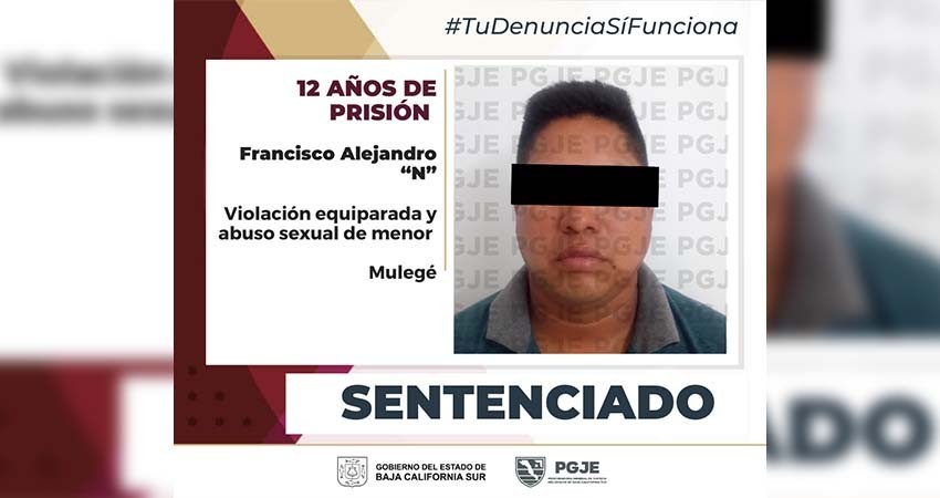 Sentencia de 12 años de prisión para culpable de violación equiparada y abuso sexual agravado