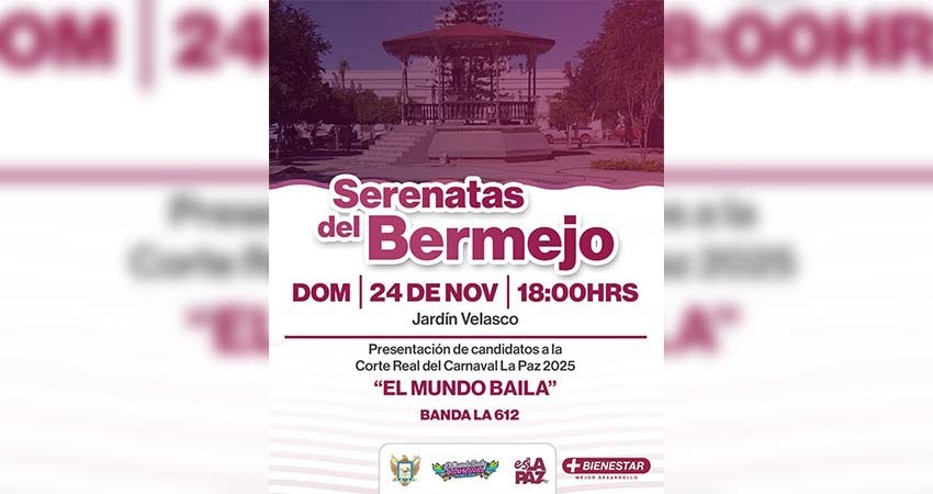 Invita Dirección Municipal de Cultura de La Paz al Festival Sonidos del Bermejo