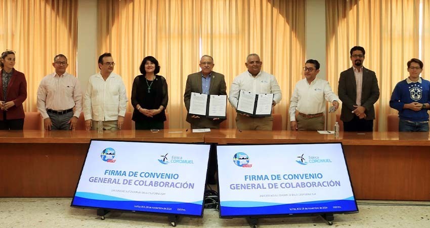 UABCS y Eólica Coromuel firman convenio para impulsar energías renovables y formación estudiantil